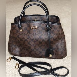 Coach Monogram Satchel with Crossbody Strap. Used in excellent condition.